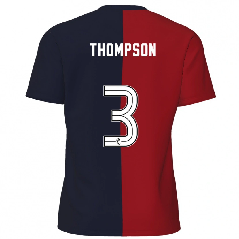 Danxen Men Dominic Thompson #3 Red Navy Away Jersey 2025/26 T-Shirt