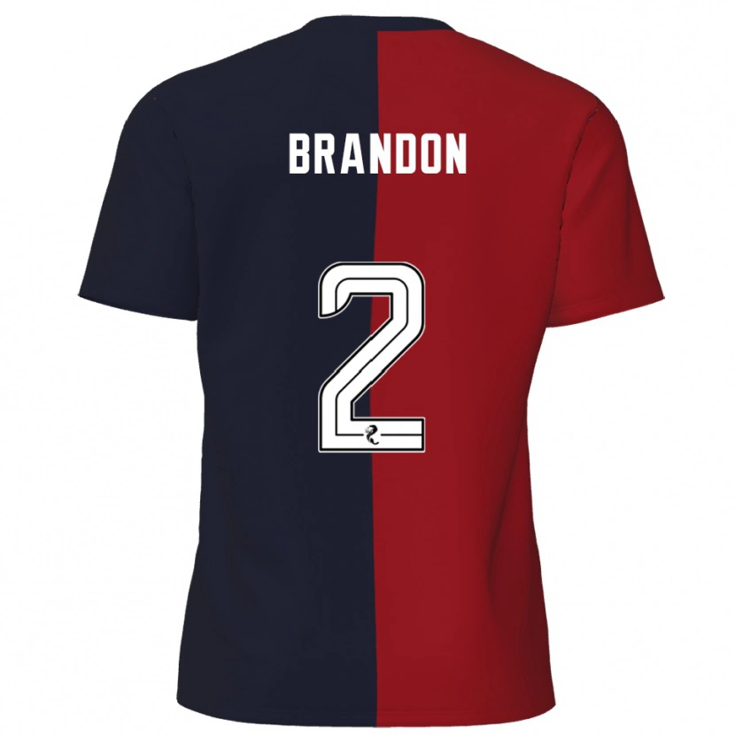 Danxen Men Jamie Brandon #2 Red Navy Away Jersey 2025/26 T-Shirt