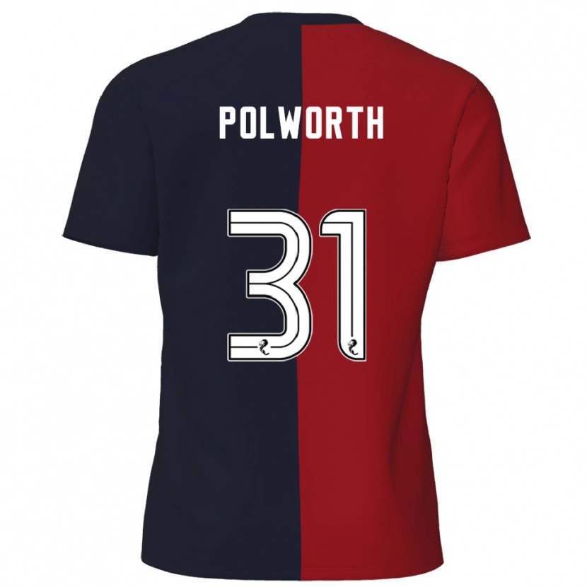 Danxen Men Liam Polworth #31 Red Navy Away Jersey 2025/26 T-Shirt