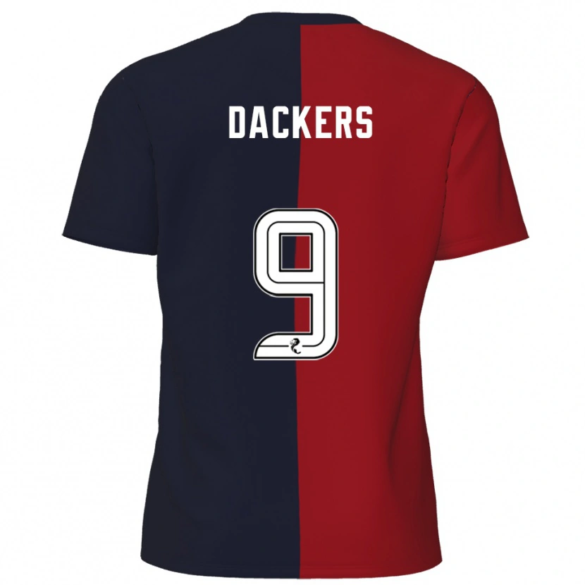 Danxen Men Marcus Dackers #9 Red Navy Away Jersey 2025/26 T-Shirt