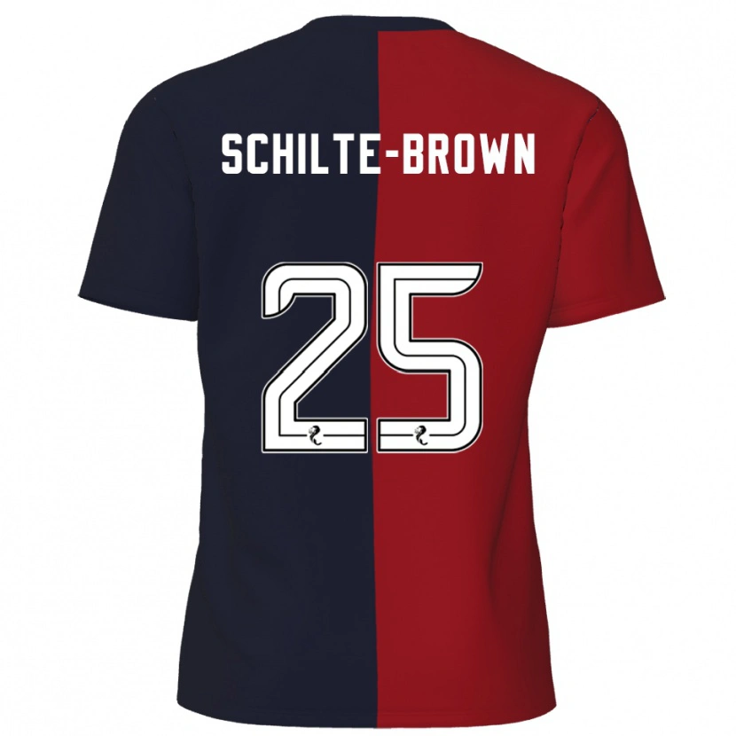 Danxen Men Ethan Schilte-Brown #25 Red Navy Away Jersey 2025/26 T-Shirt