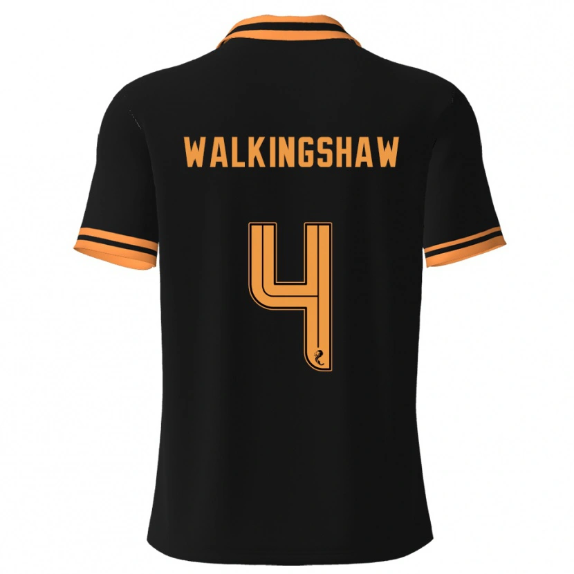 Danxen Men Rachel Walkingshaw #4 Black Yellow Away Jersey 2025/26 T-Shirt