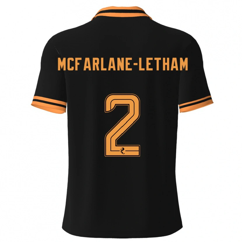 Danxen Men Jay Mcfarlane-Letham #2 Black Yellow Away Jersey 2025/26 T-Shirt