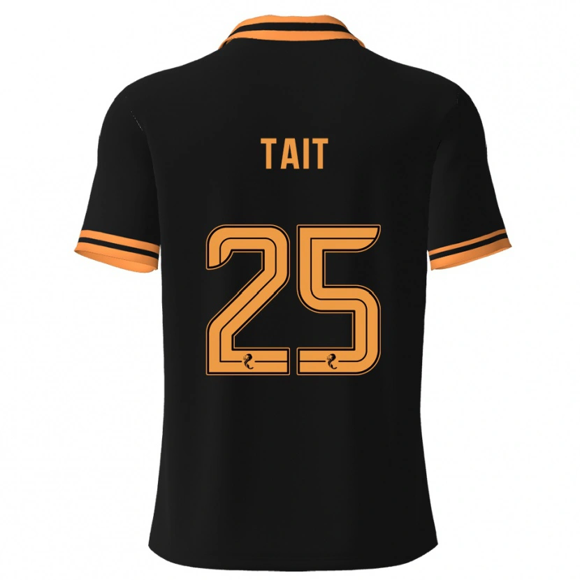 Danxen Men Macaulay Tait #25 Black Yellow Away Jersey 2025/26 T-Shirt