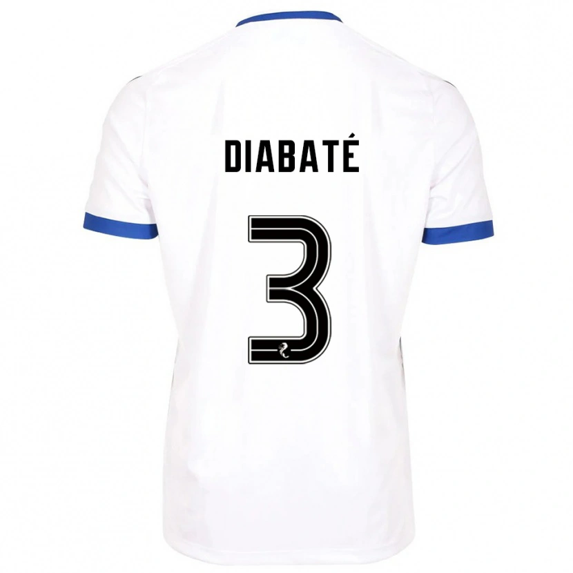 Danxen Men Cheick Diabaté #3 White Blue Away Jersey 2025/26 T-Shirt