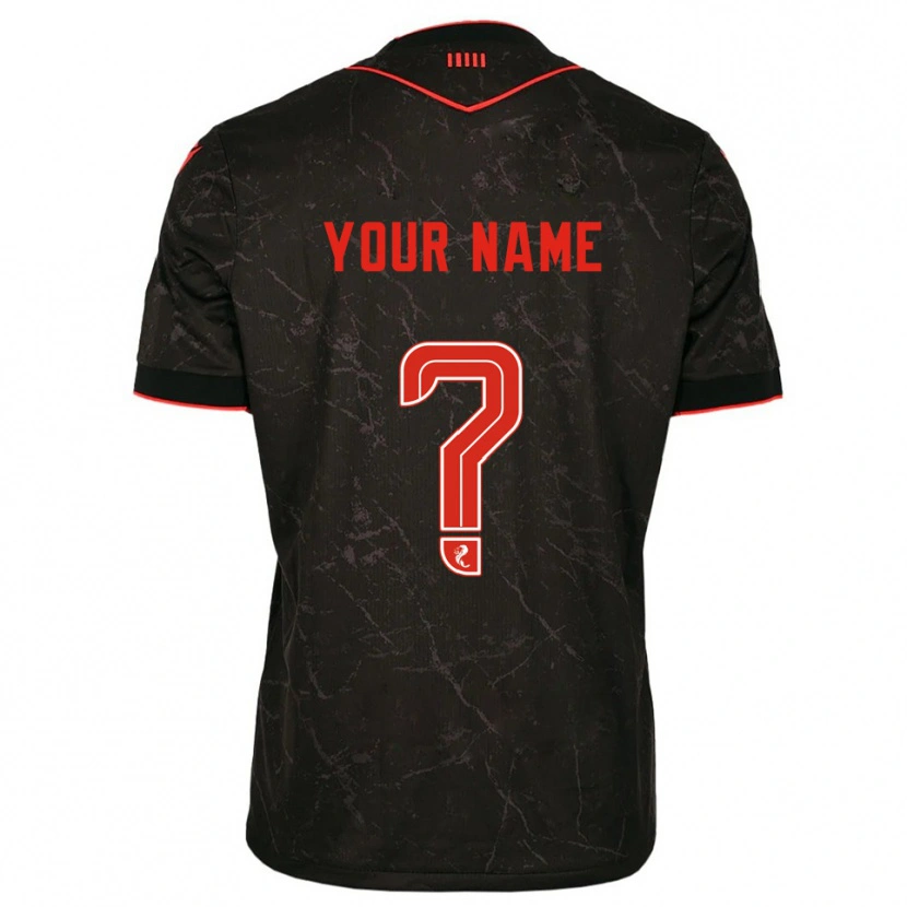Danxen Men Your Name #0 Black Red Away Jersey 2025/26 T-Shirt