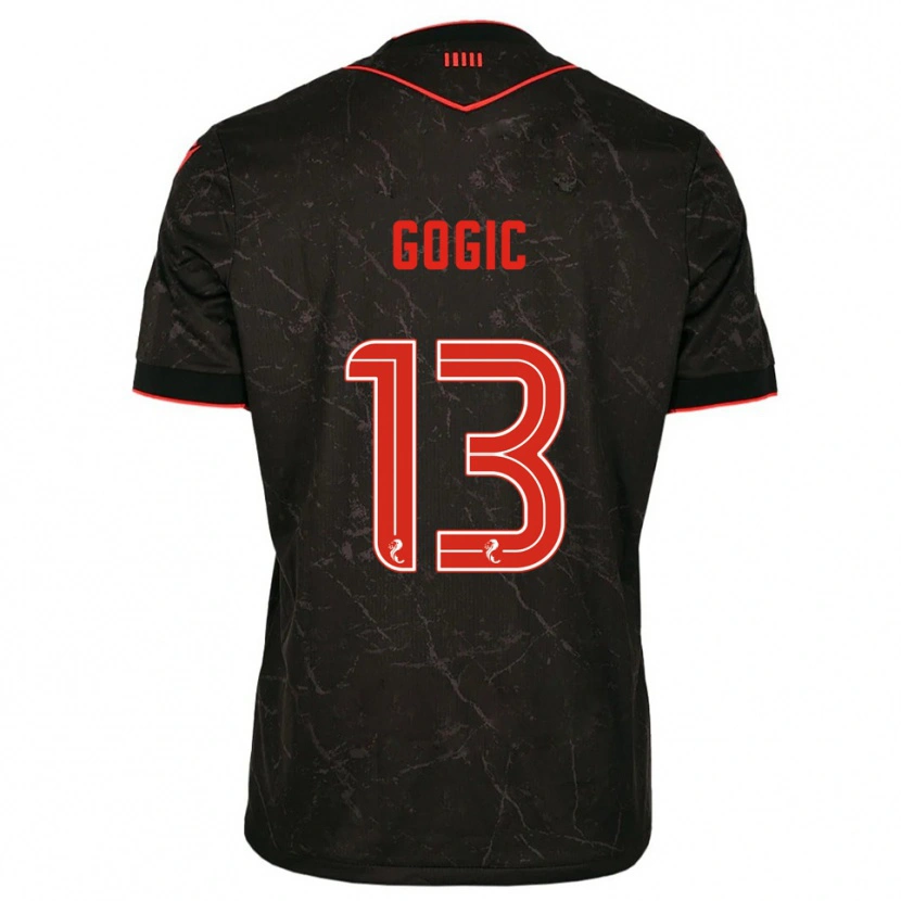 Danxen Men Alex Gogic #13 Black Red Away Jersey 2025/26 T-Shirt