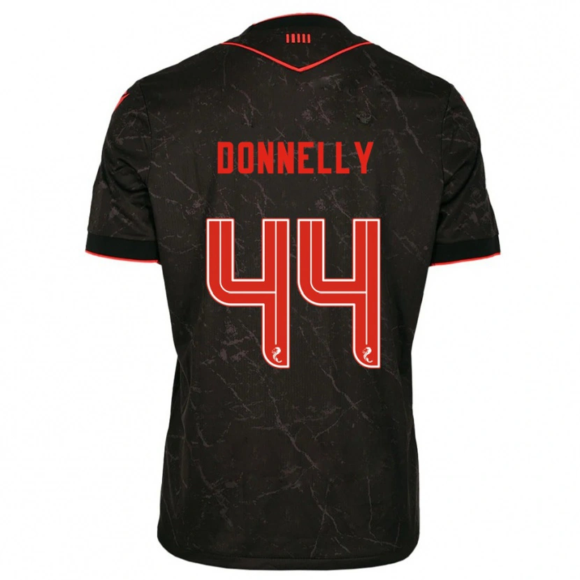 Danxen Men Liam Donnelly #44 Black Red Away Jersey 2025/26 T-Shirt