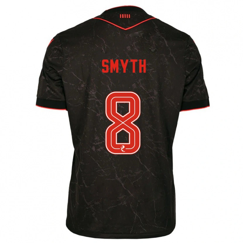 Danxen Men Oisin Smyth #8 Black Red Away Jersey 2025/26 T-Shirt