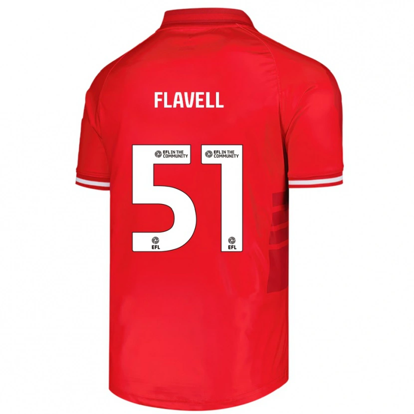 Danxen Women Kieren Flavell #51 Red White Home Jersey 2025/26 T-Shirt