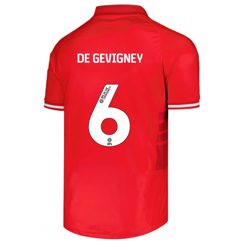 Danxen Women Maël De Gevigney #6 Red White Home Jersey 2025/26 T-Shirt