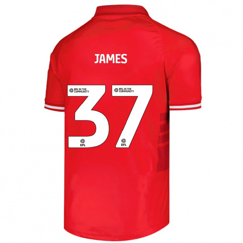Danxen Women Nathan James #37 Red White Home Jersey 2025/26 T-Shirt
