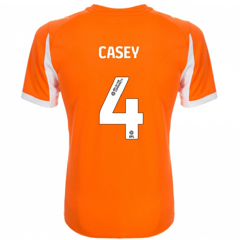 Danxen Women Oliver Casey #4 Orange White Home Jersey 2025/26 T-Shirt