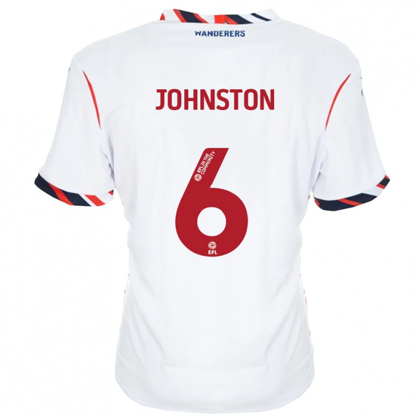 Danxen Women George Johnston #6 White Red Home Jersey 2025/26 T-Shirt