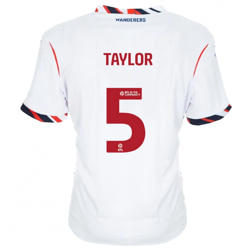 Danxen Women Richard Taylor #5 White Red Home Jersey 2025/26 T-Shirt