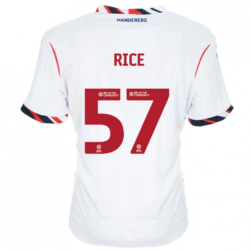 Danxen Women Harrison Rice #57 White Red Home Jersey 2025/26 T-Shirt