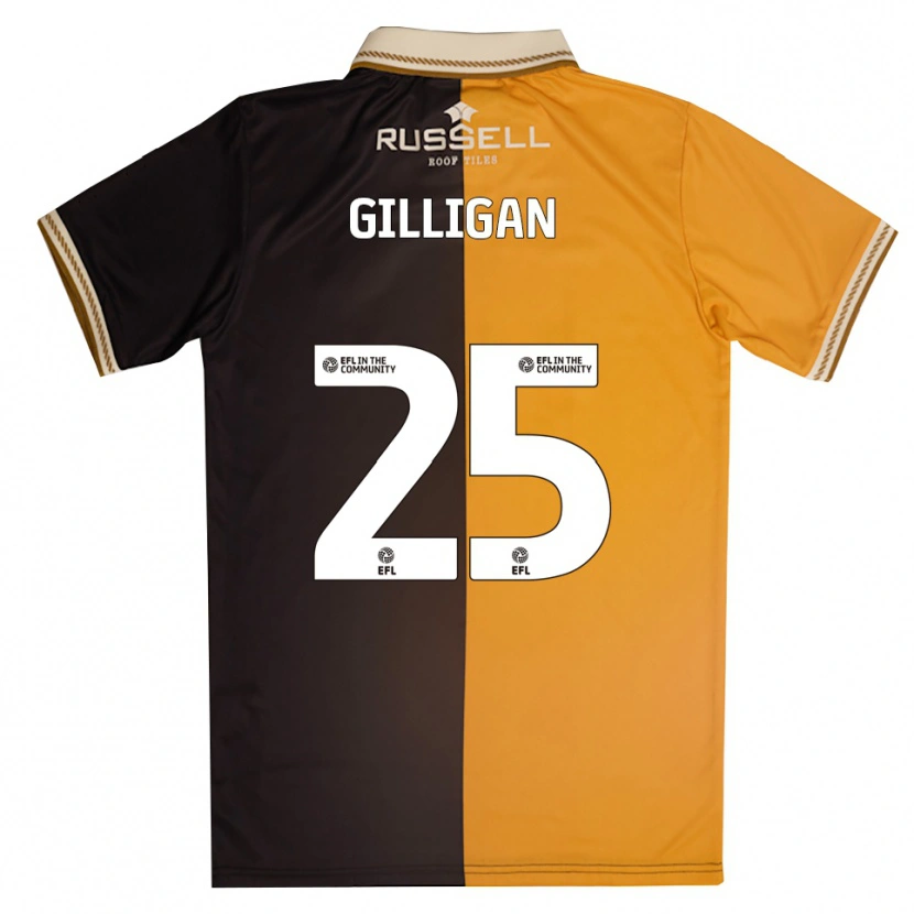Danxen Women Ciaran Gilligan #25 Yellow Black Home Jersey 2025/26 T-Shirt