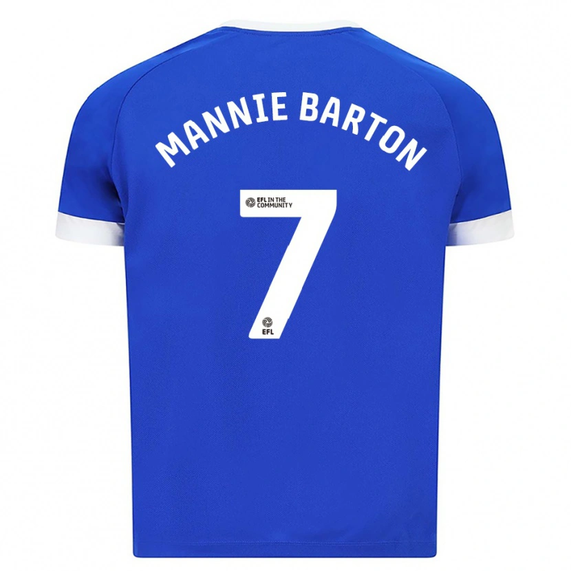 Danxen Women Mannie Barton #7 Blue White Home Jersey 2025/26 T-Shirt