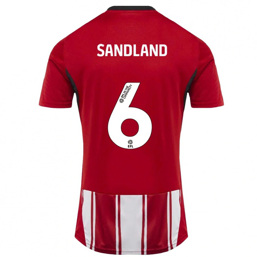 Danxen Women Jessica Sandland #6 Red White Black Home Jersey 2025/26 T-Shirt
