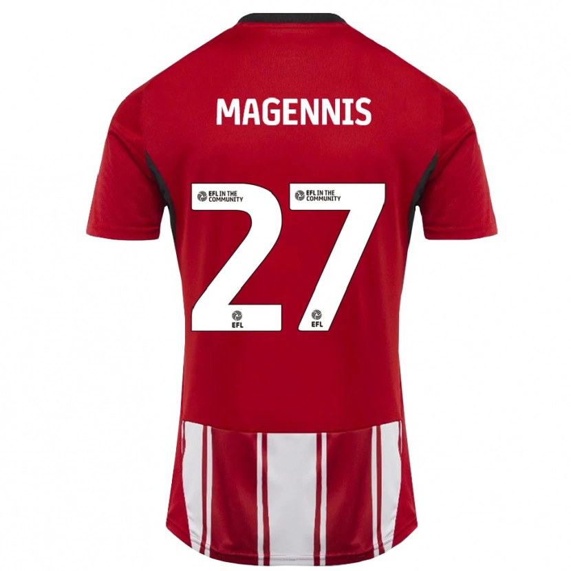 Danxen Women Josh Magennis #27 Red White Black Home Jersey 2025/26 T-Shirt