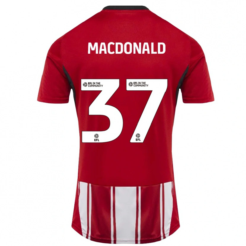 Danxen Women Shaun Macdonald #37 Red White Black Home Jersey 2025/26 T-Shirt