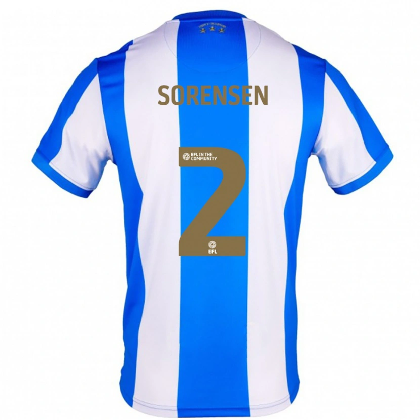 Danxen Women Lasse Sørensen #2 Blue White Home Jersey 2025/26 T-Shirt