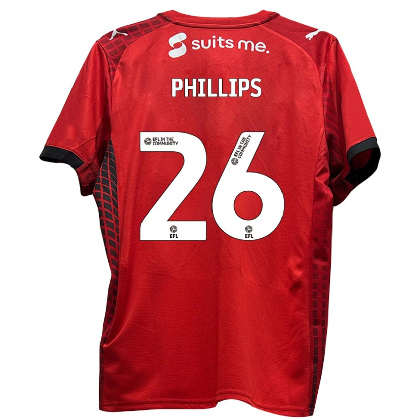 Danxen Women Noah Phillips #26 Red Black Home Jersey 2025/26 T-Shirt