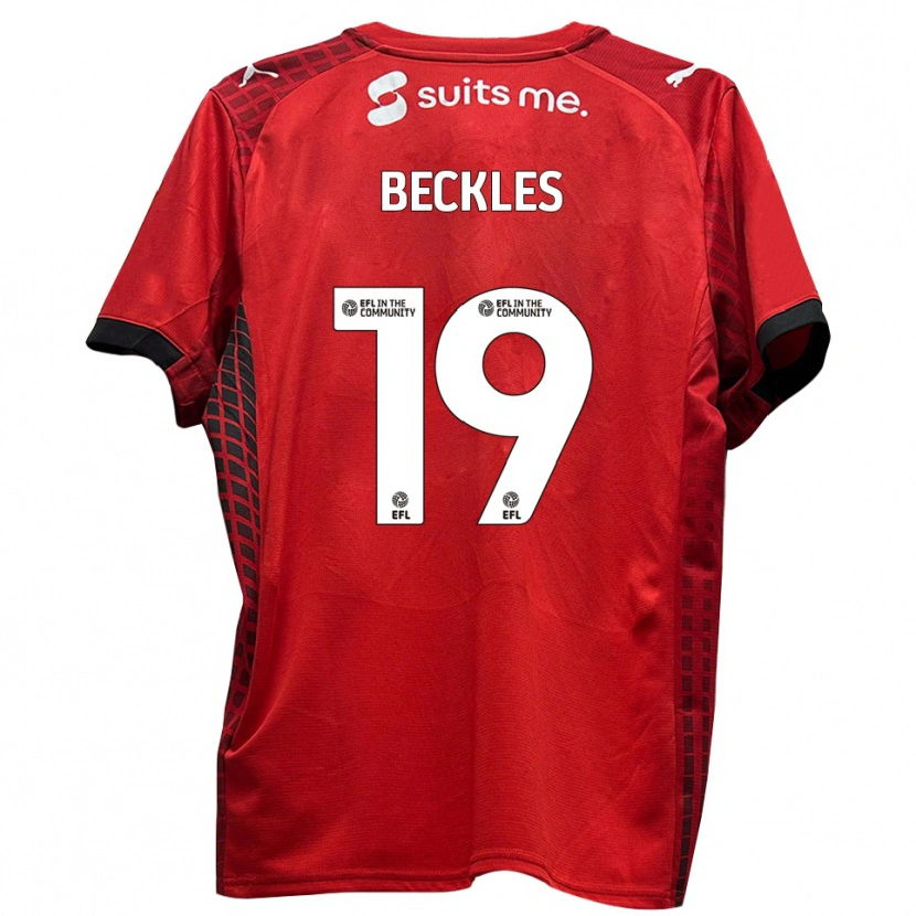 Danxen Women Omar Beckles #19 Red Black Home Jersey 2025/26 T-Shirt