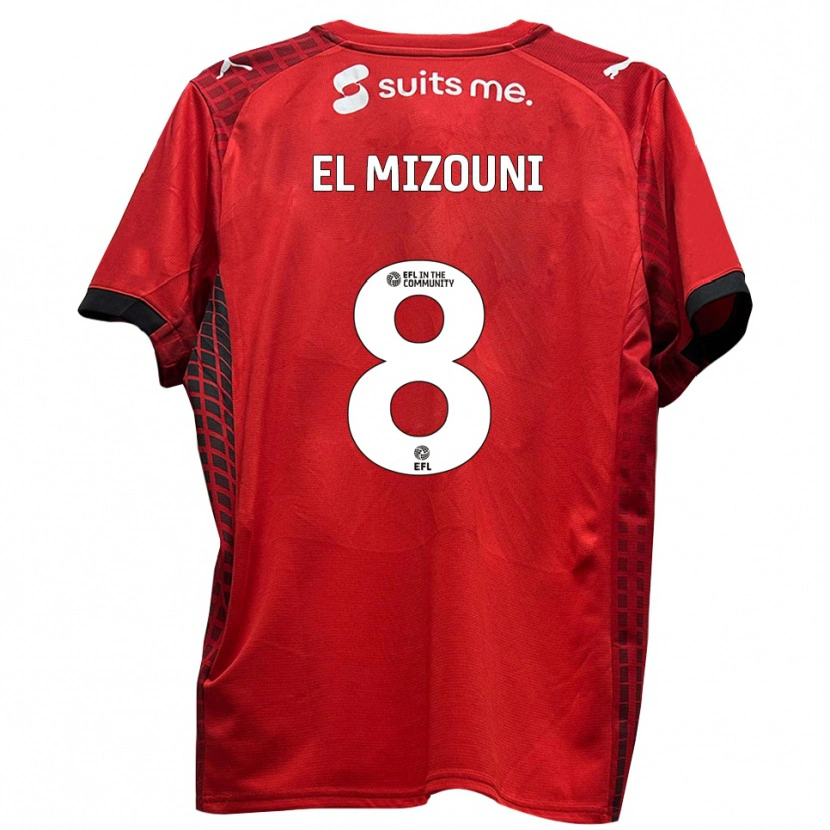 Danxen Women Idris El Mizouni #8 Red Black Home Jersey 2025/26 T-Shirt