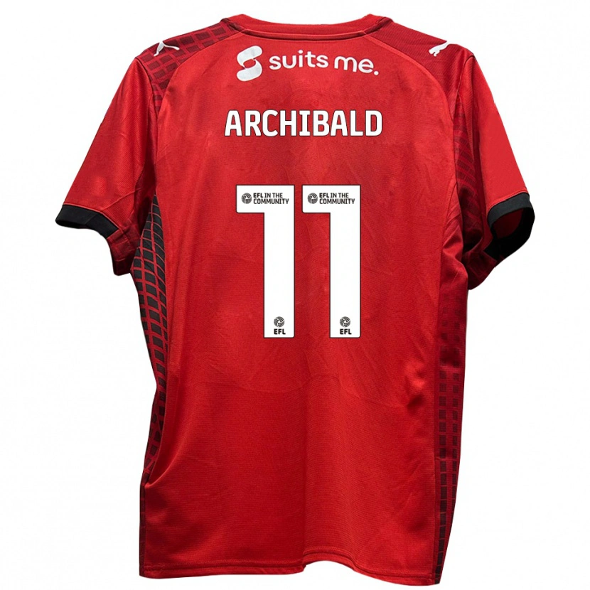Danxen Women Theo Archibald #11 Red Black Home Jersey 2025/26 T-Shirt