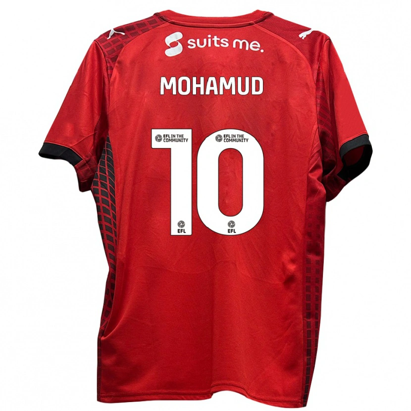 Danxen Women Abdi Mohamud #10 Red Black Home Jersey 2025/26 T-Shirt