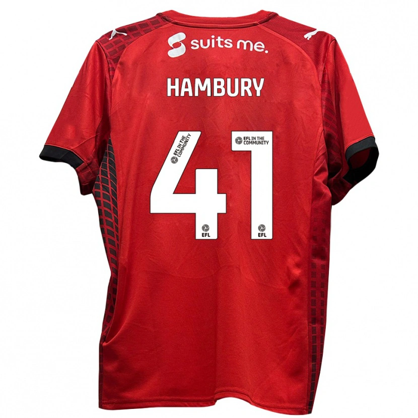 Danxen Women Zack Hambury #41 Red Black Home Jersey 2025/26 T-Shirt