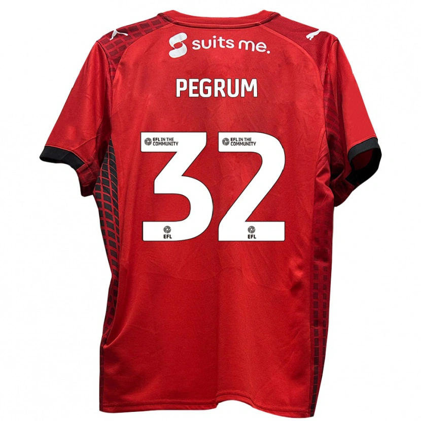 Danxen Women Charlie Pegrum #32 Red Black Home Jersey 2025/26 T-Shirt