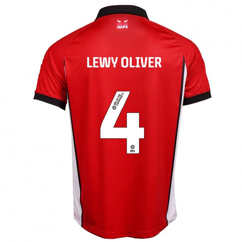 Danxen Women Lewy Oliver #4 Red White Home Jersey 2025/26 T-Shirt