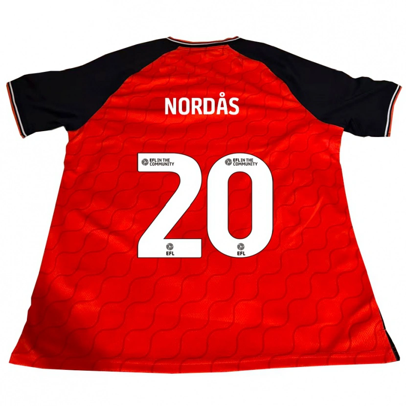 Danxen Women Lasse Nordås #20 Orange Black White Home Jersey 2025/26 T-Shirt
