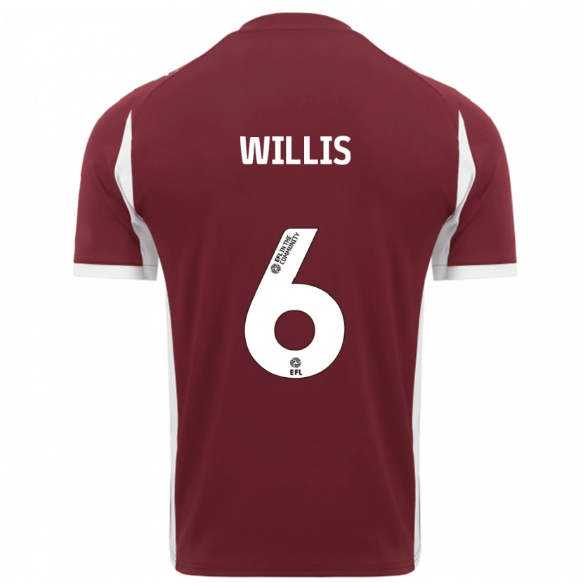 Danxen Women Jordan Willis #6 Burgundy White Home Jersey 2025/26 T-Shirt
