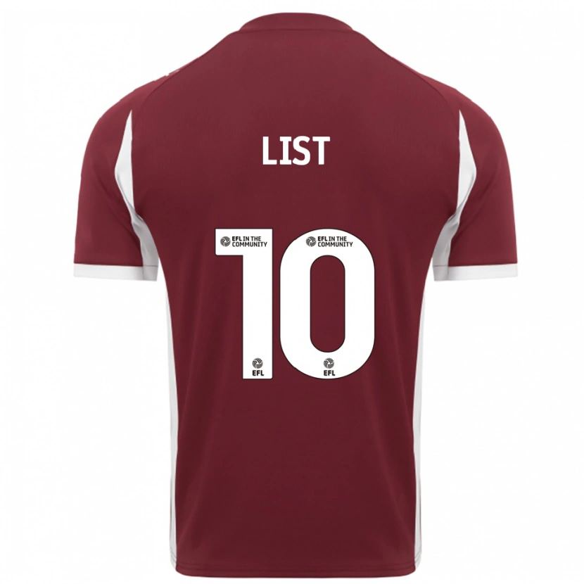 Danxen Women Elliott List #10 Burgundy White Home Jersey 2025/26 T-Shirt