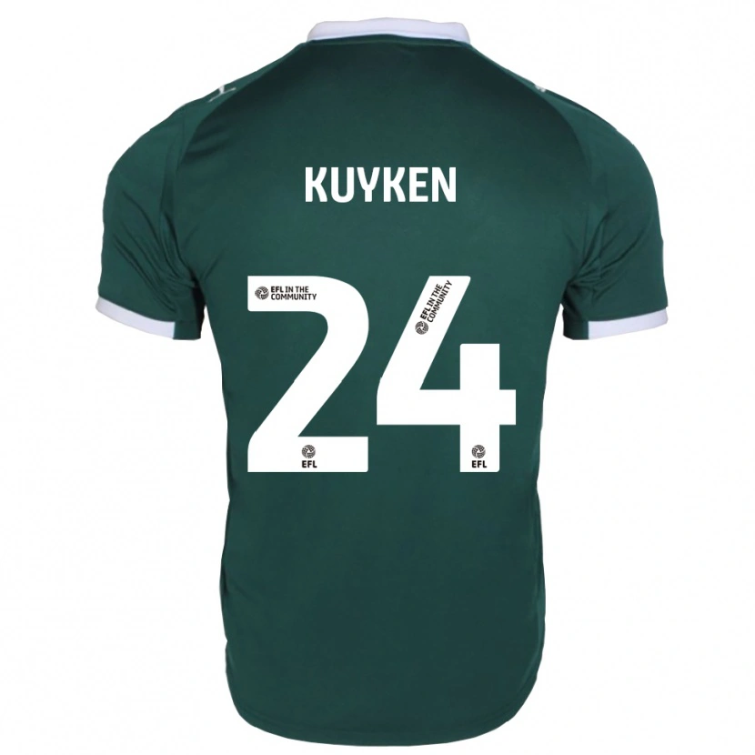 Danxen Women Ava Kuyken #24 Green White Home Jersey 2025/26 T-Shirt