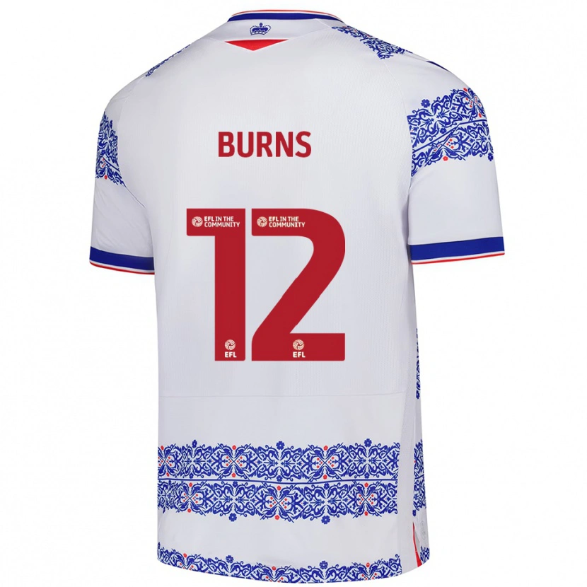 Danxen Women Finley Burns #12 White Blue Home Jersey 2025/26 T-Shirt