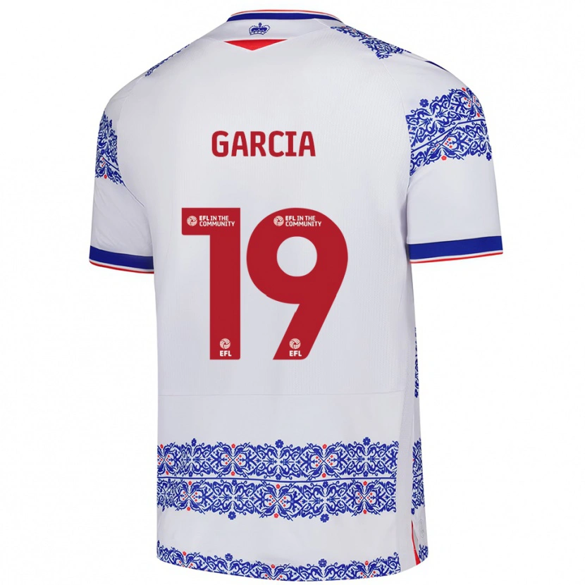 Danxen Women Andre Garcia #19 White Blue Home Jersey 2025/26 T-Shirt