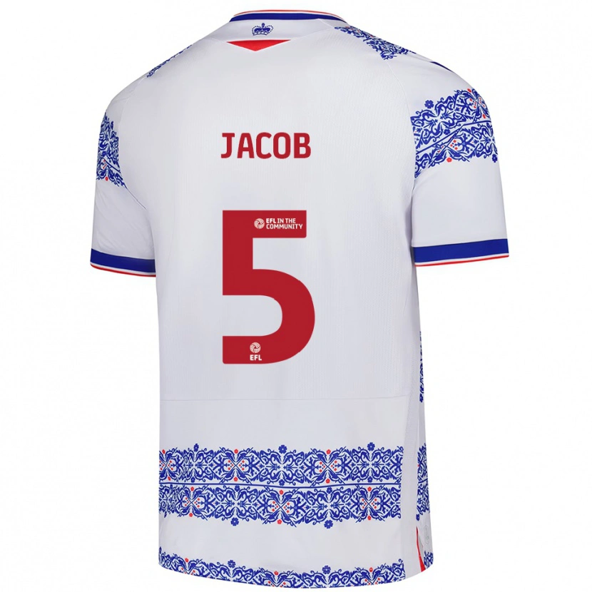 Danxen Women Matty Jacob #5 White Blue Home Jersey 2025/26 T-Shirt