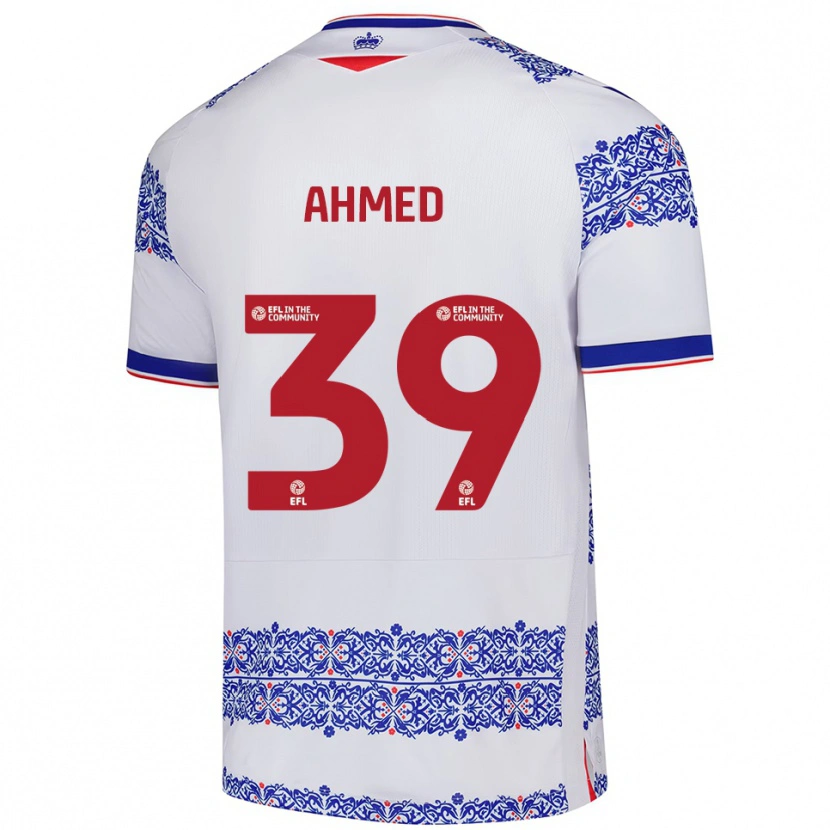 Danxen Women Ashqar Ahmed #39 White Blue Home Jersey 2025/26 T-Shirt