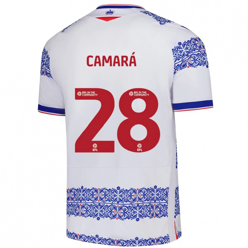 Danxen Women Mamadi Camará #28 White Blue Home Jersey 2025/26 T-Shirt