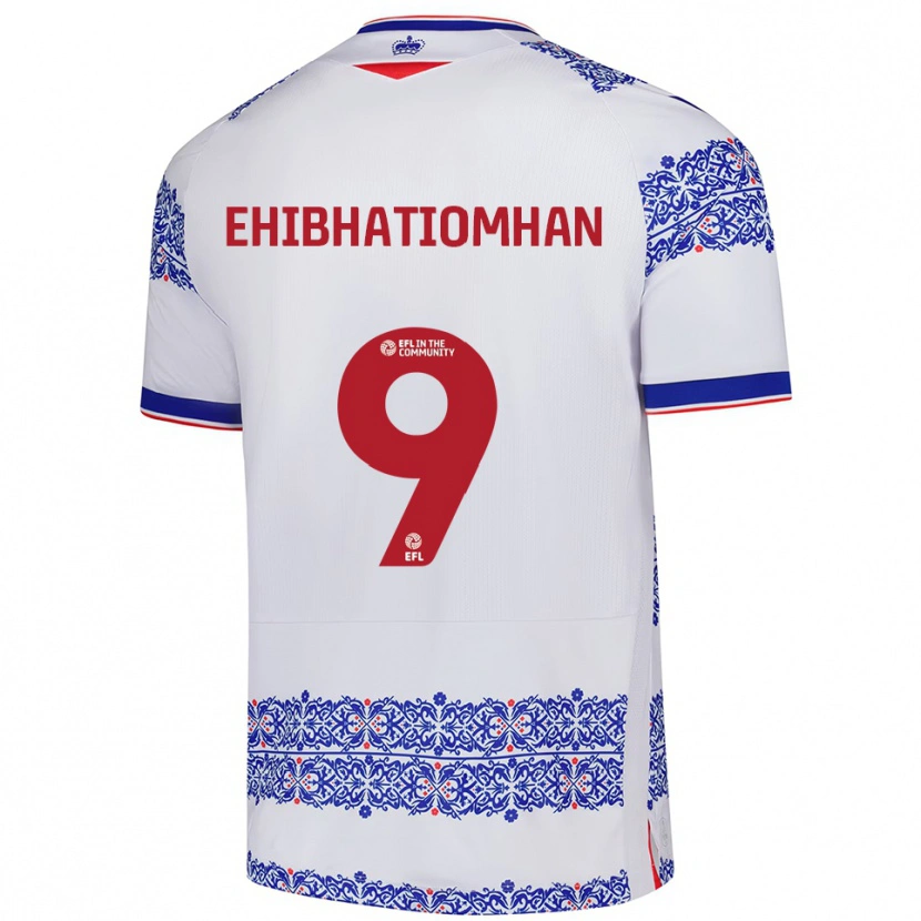 Danxen Women Kelvin Ehibhatiomhan #9 White Blue Home Jersey 2025/26 T-Shirt