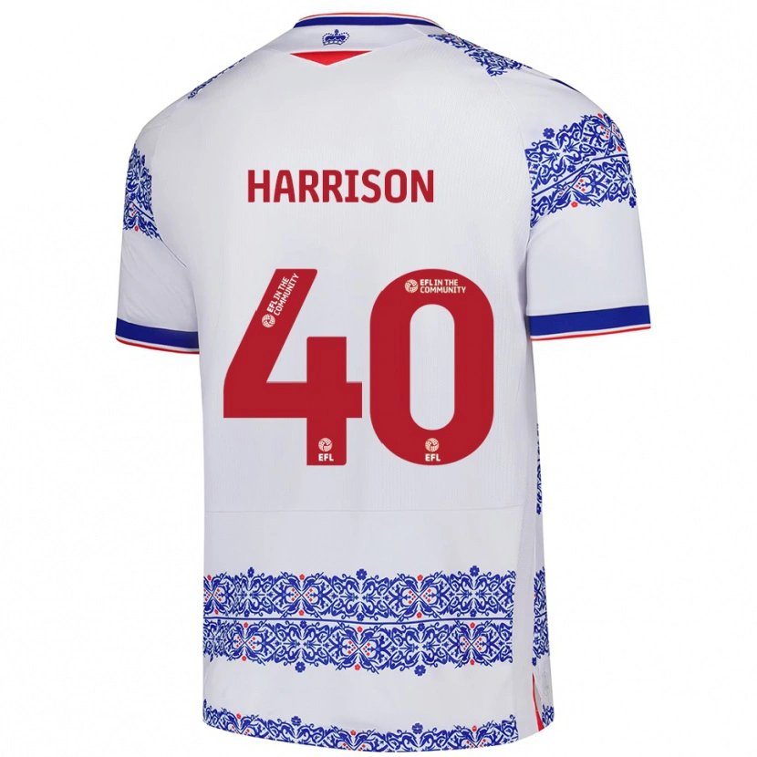 Danxen Women Sam Harrison #40 White Blue Home Jersey 2025/26 T-Shirt