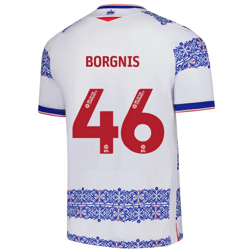 Danxen Women Jacob Borgnis #46 White Blue Home Jersey 2025/26 T-Shirt