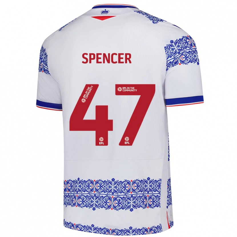Danxen Women Shay Spencer #47 White Blue Home Jersey 2025/26 T-Shirt