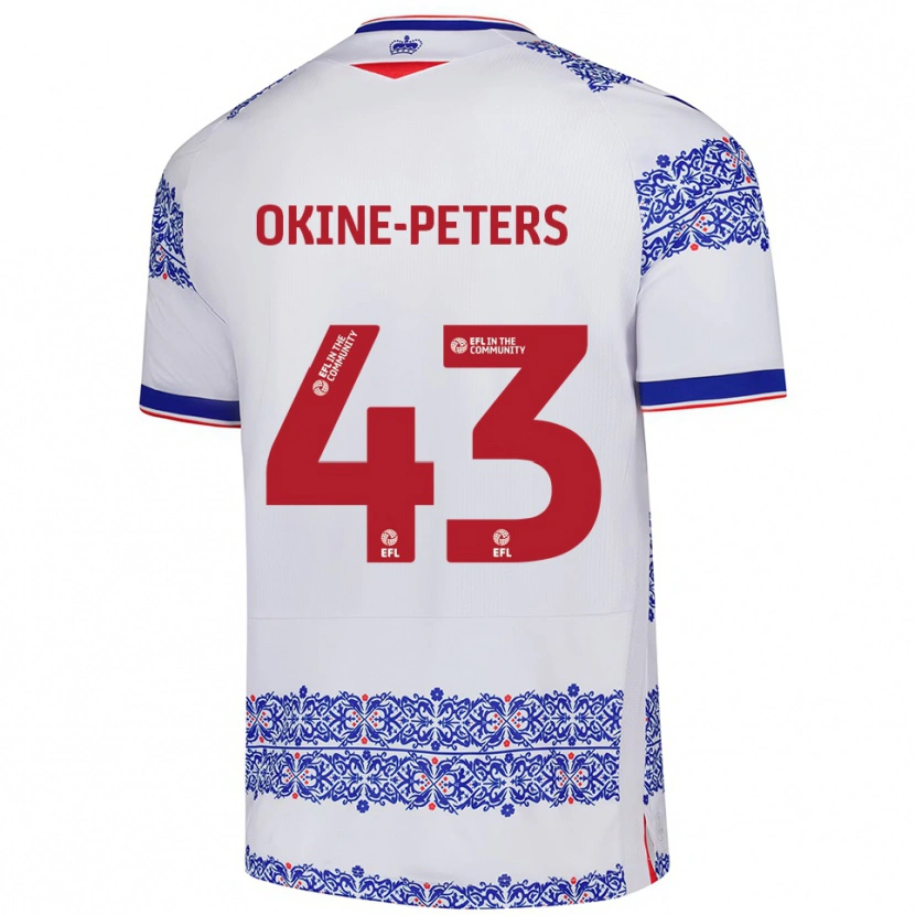 Danxen Women Jeremiah Okine-Peters #43 White Blue Home Jersey 2025/26 T-Shirt
