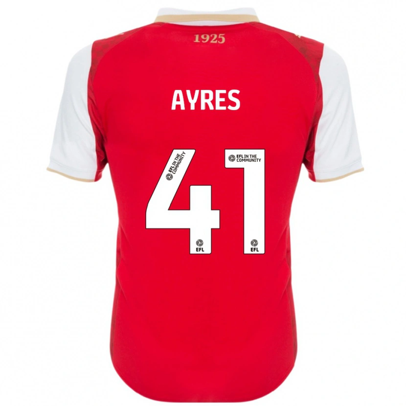 Danxen Women Josh Ayres #41 Red White Home Jersey 2025/26 T-Shirt