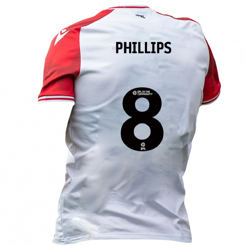 Danxen Women Daniel Phillips #8 White Red Home Jersey 2025/26 T-Shirt
